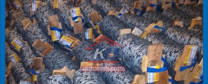 supplier kawat duri surabaya - harga kawat duri per roll - harga kawat duri per meter - razor wire - kawat duri silet 7